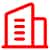 A simple red outline icon for Stat Pest Control shows a building with three horizontal lines as windows or floors on the left and a smaller rectangular structure on the right.